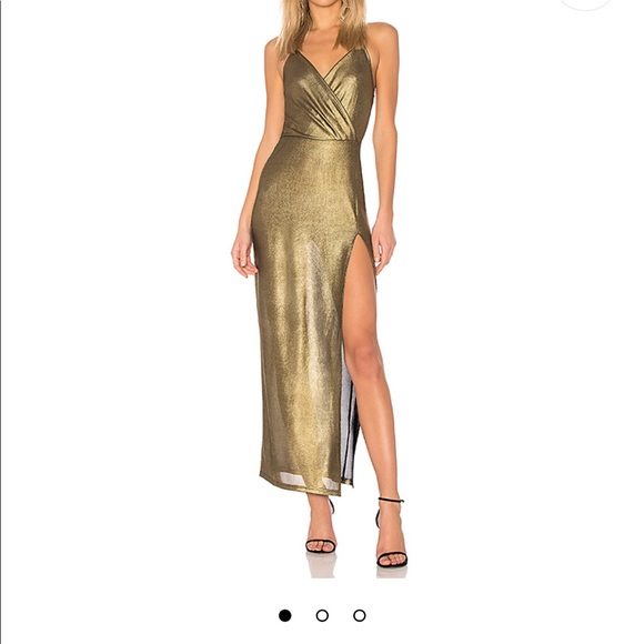 Revolve Jessa Maxi Dress in gold - Picture 3 of 3
